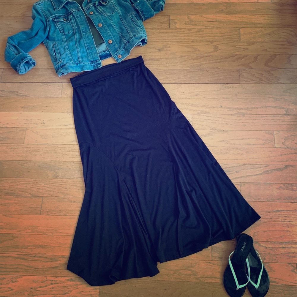 Black Petite size small Maxi Skirt.